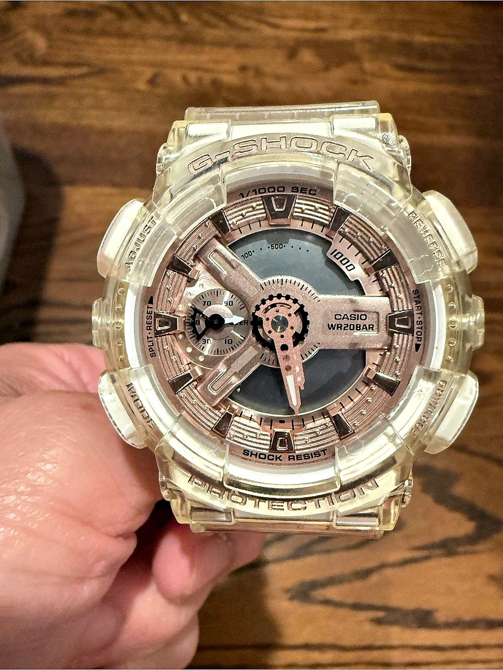 Casio G-SHOCK Clear Pink Analog-Digital Watch